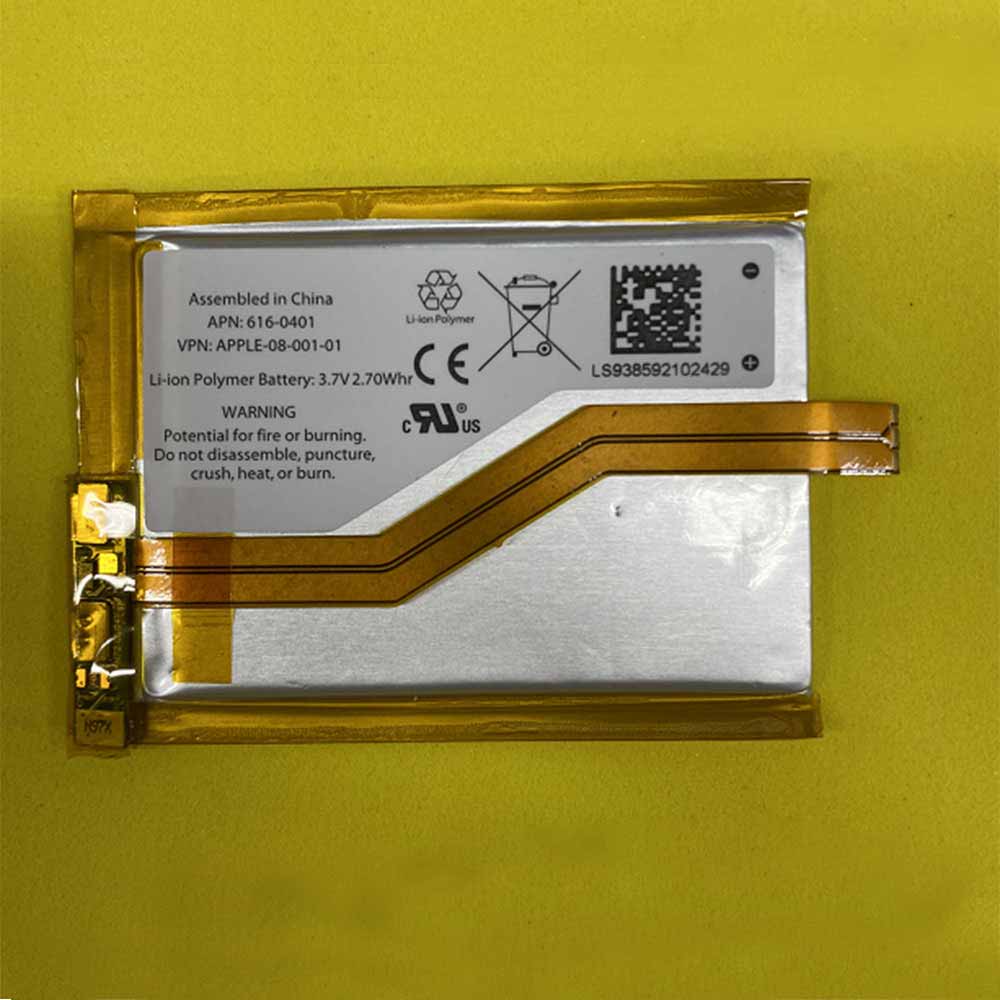 616-0401 800mAh 2.7WH Replacement battery for Apple iPod Touch 2nd Gen 2G Touch2