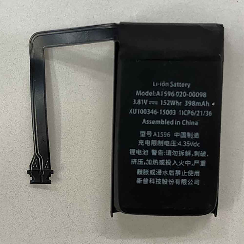 3.81V 4.35V 398mAh 1.52WH Apple A1596 Replacement Battery