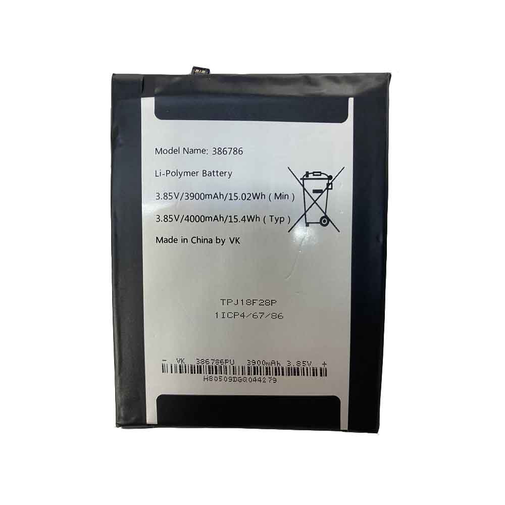 3.85V 3900mAh 15.02WH 386786 Smartphone Battery for Wiko View3 Pro W-P611