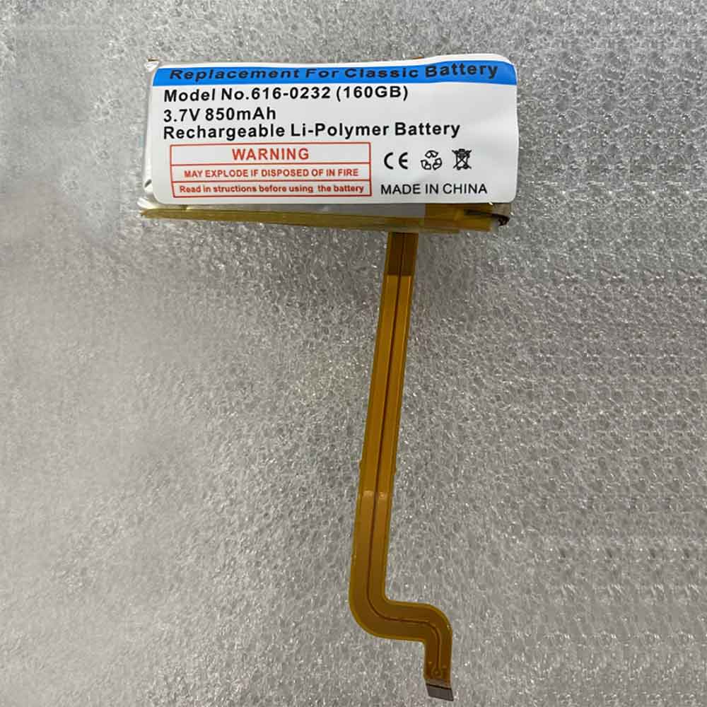616-0232 850mAh Replacement battery for Apple iPOD 5th Video 160G MP3/4