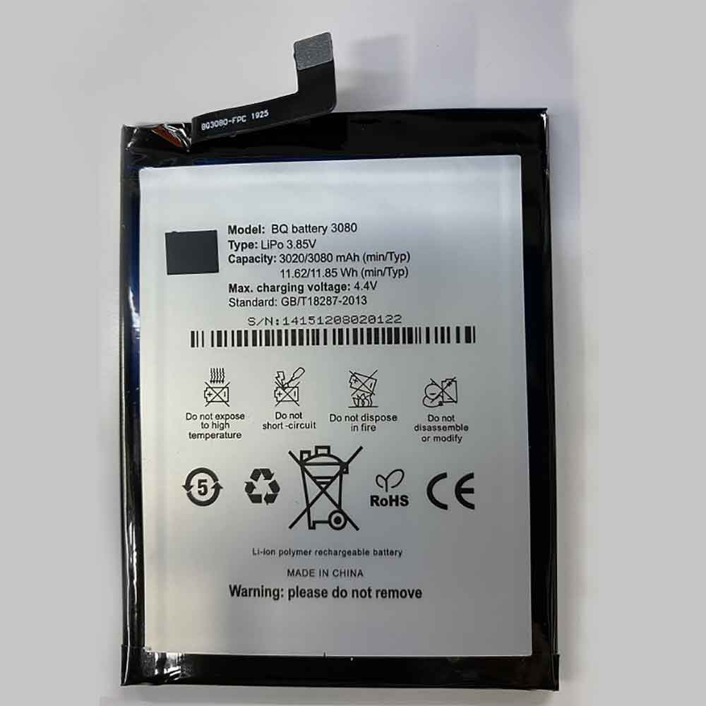 3.85V 4.4V 3020mAh 11.62WH BQ-battery-3080 Smartphone Battery for BQ U Plus Aquaris U U Lite