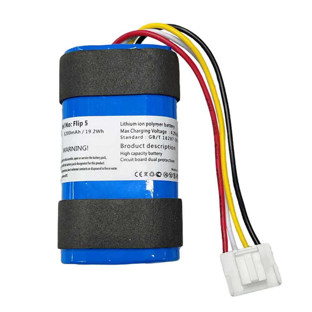 3.7V 4.2V 5200mAh 19.2WH JBL Flip 5 Replacement Battery