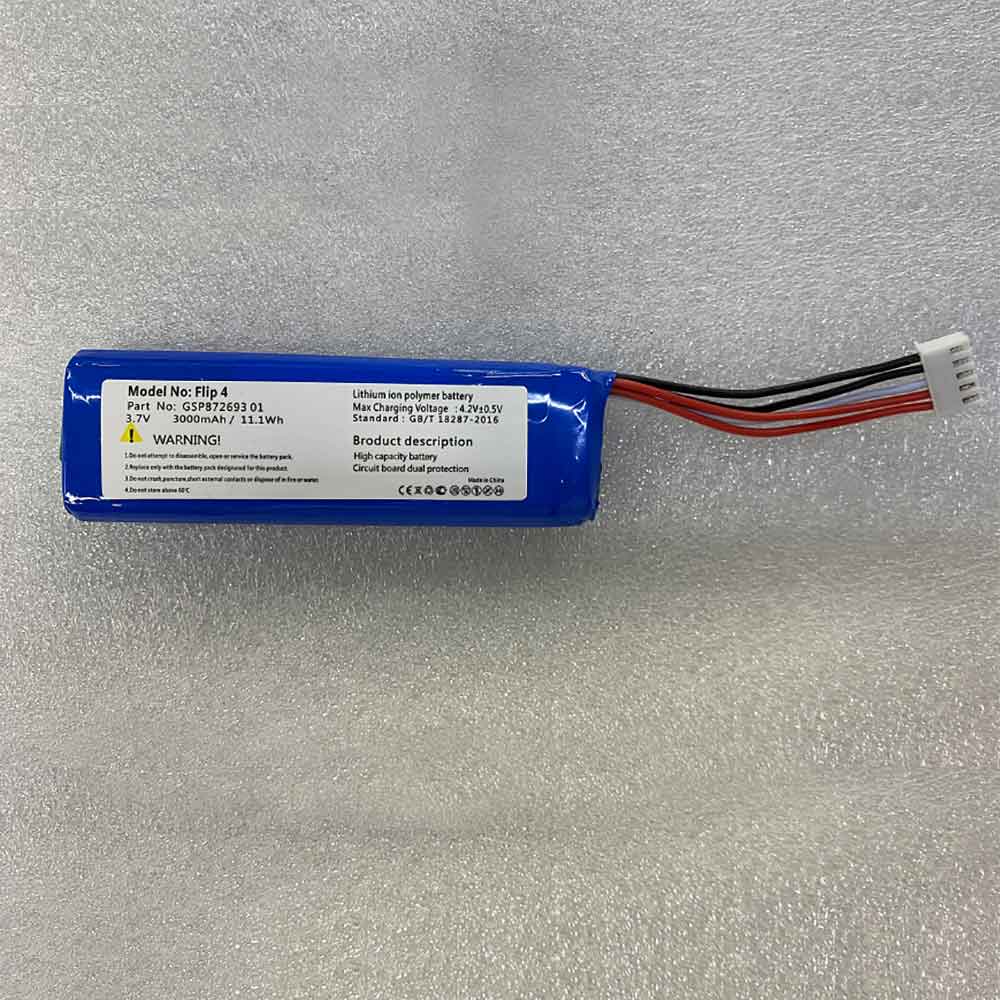 3.7V 4.2V 3000mAh 11.1WH JBL Flip 4 Replacement Battery