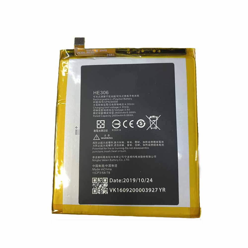 3.8V 4.35V 2600mAh 9.88WH HE306 Smartphone Battery for InFocus Veken M680 M535