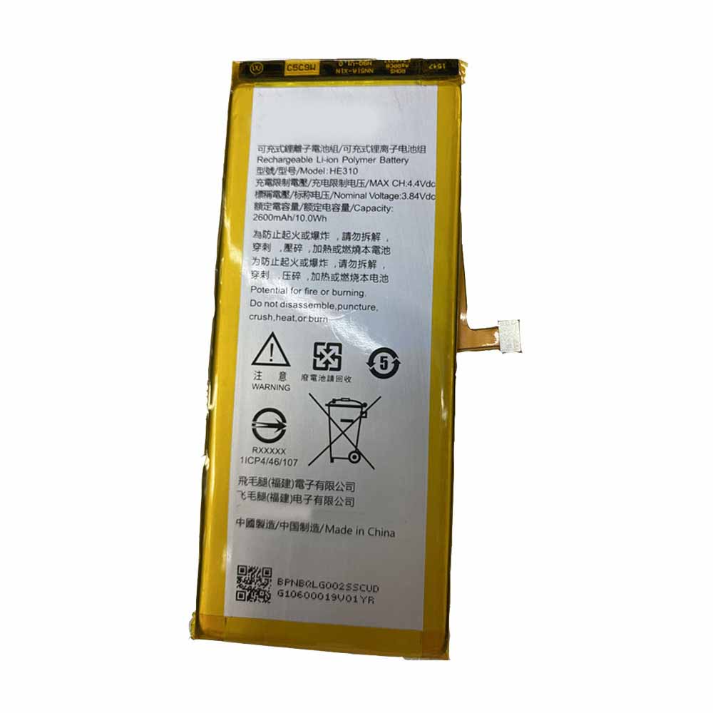 3.84V 4.4V 2600mAh 10WH HE310 Smartphone Battery for InFocus HE310
