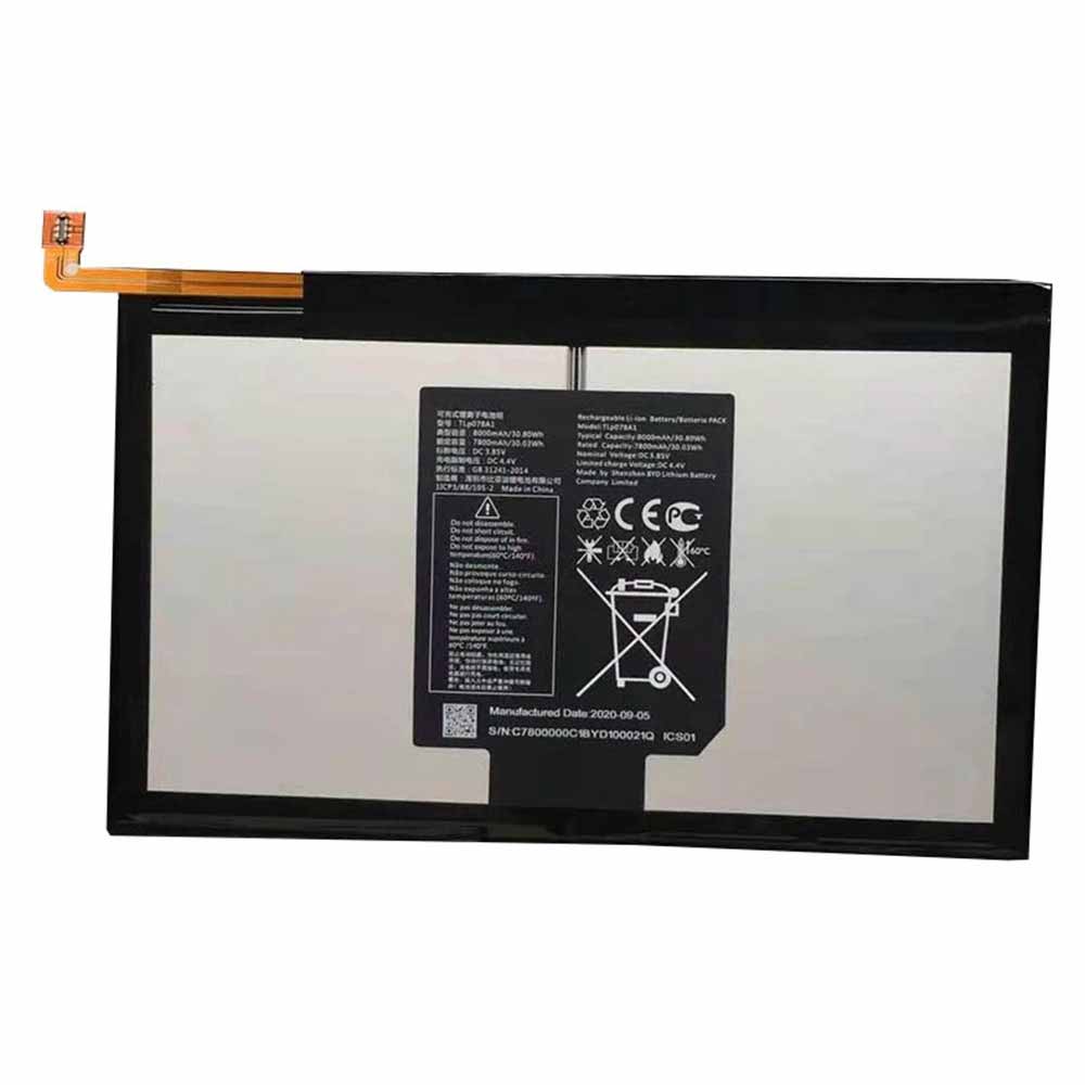 3.85V 4.4V 8000mAh TLP078A1 Tablet Battery for TCL TLP078A1