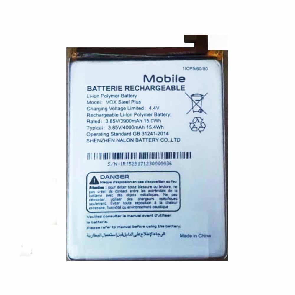 3.85V 4.4V 3900mAh 15.0WH Vox-Steel-Plus Smartphone Battery for Iris Vox Steel Plus