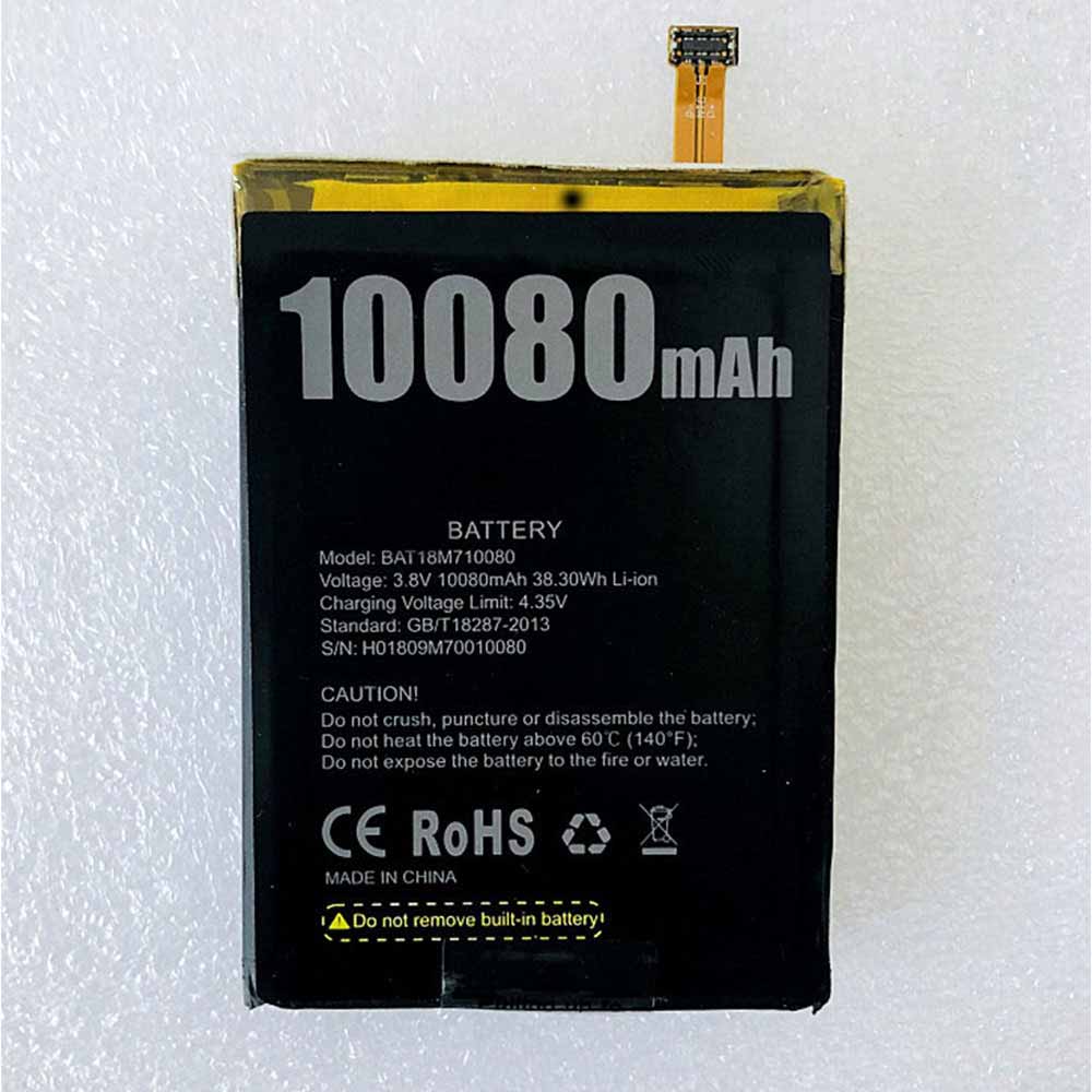3.8V 4.35V 10080mAh 38.30WH BAT18M710080 Smartphone Battery for Doogee S80/S80 Lite