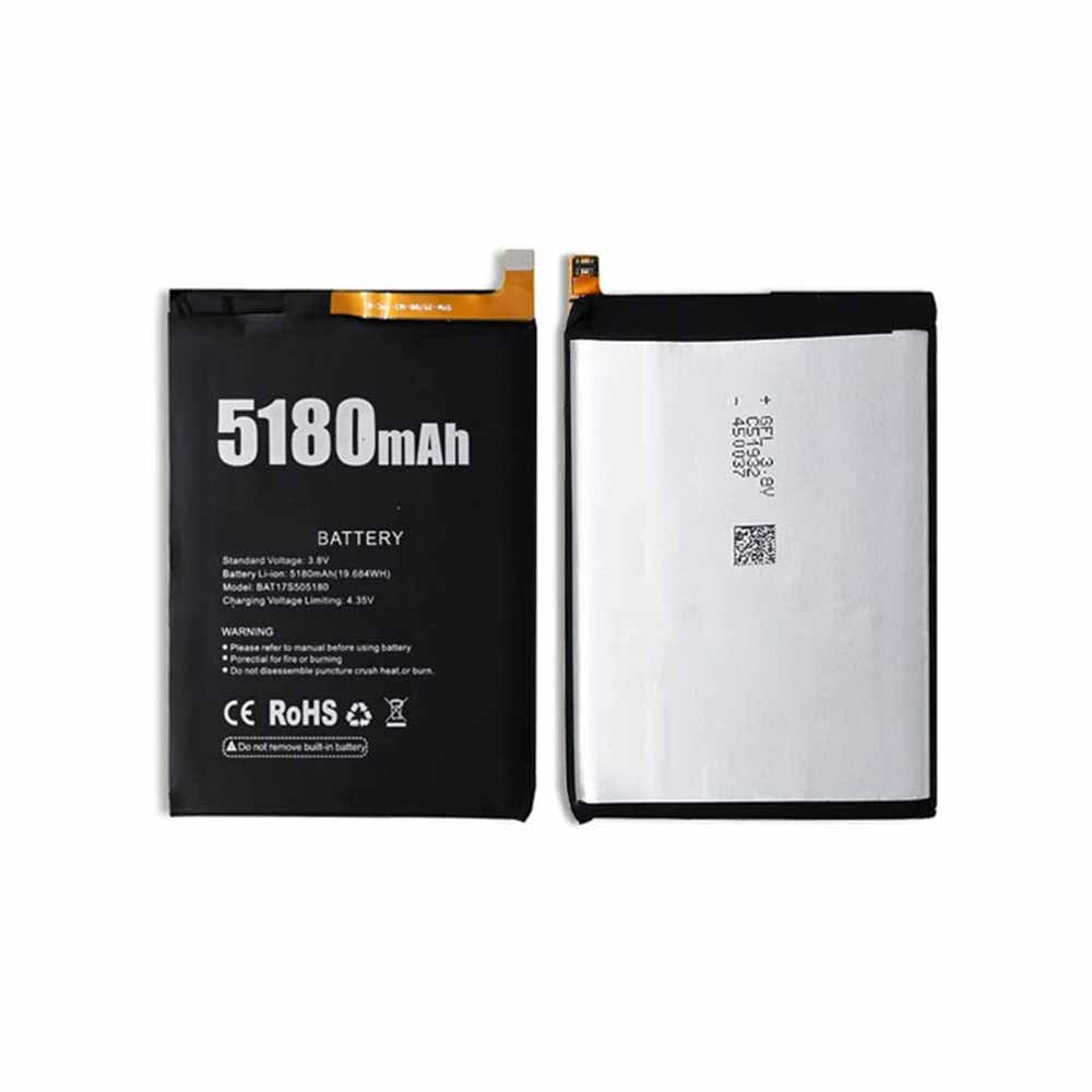 3.8V 4.35V 5180mAh 19.684WH BAT17S505180 Smartphone Battery for Doogee S50