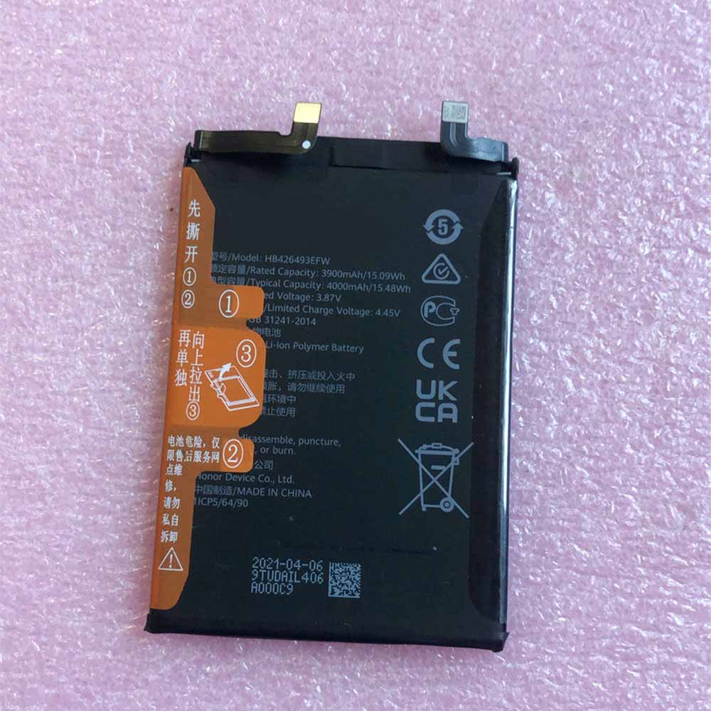 3.87V 4.45V 3900mAh 15.09WH HB426493EFW Smartphone Battery for Huawei HB426493EFW