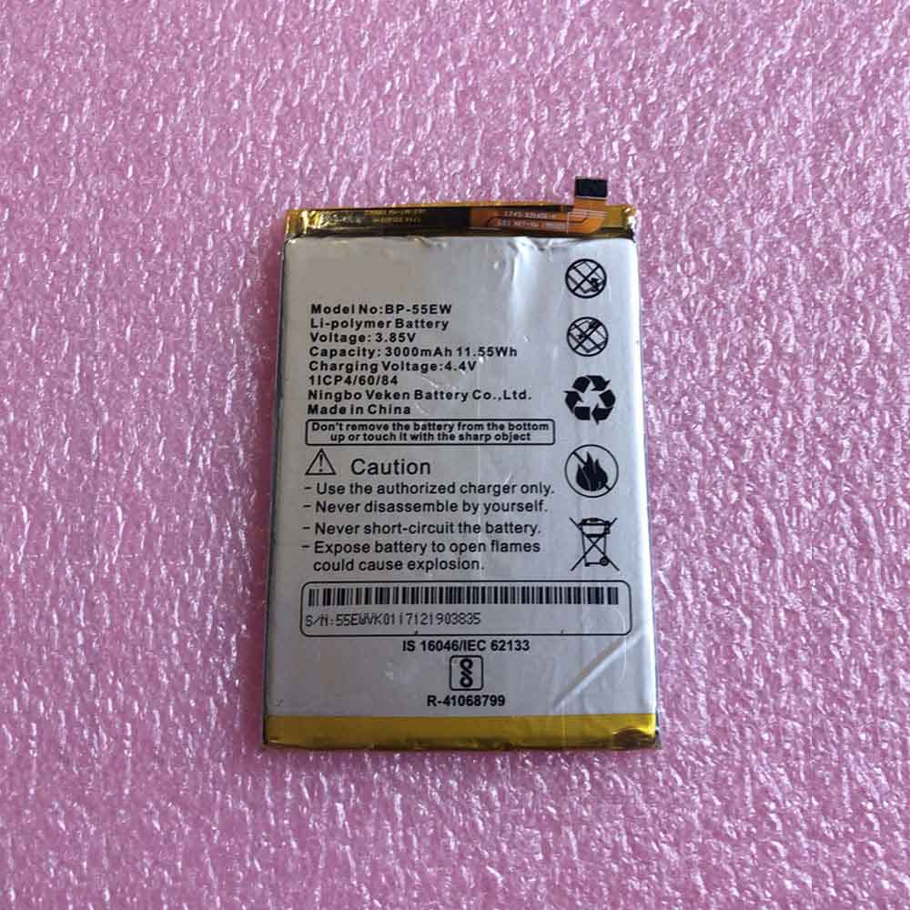 3.85V 4.4V 3000mAh 11.55WH BP-55EW Smartphone Battery for Yuho Vast Plus
