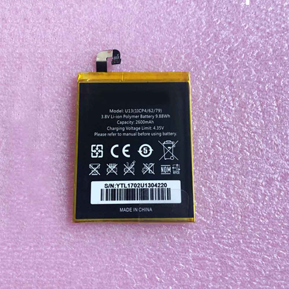 3.8V 4.35V 2600mAh 9.88WH U13 Smartphone Battery for Oukitel U13