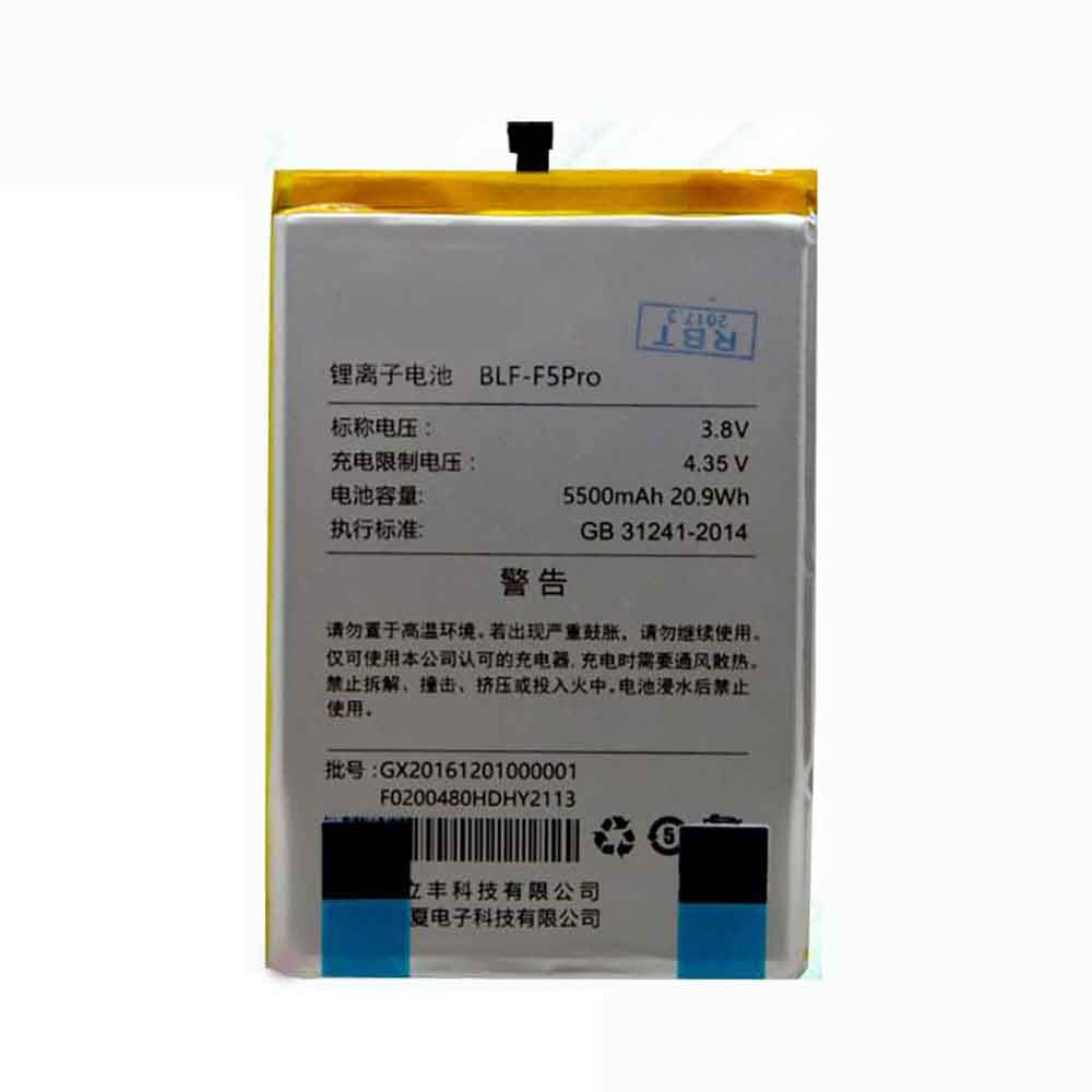 3.8V 4.35V 5500mAh 20.9WH BLF-F5PRO Smartphone Battery for Lephone BLF-F5PRO