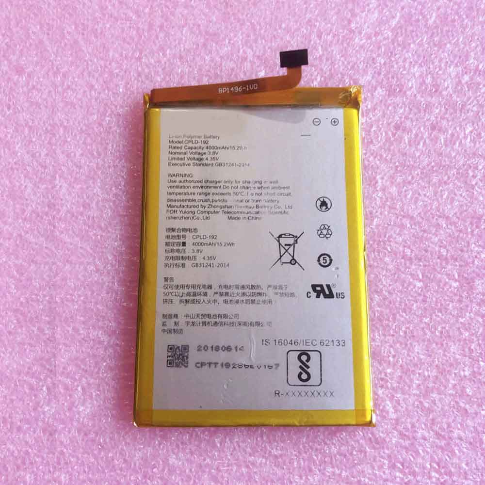 3.8V 4.35V 4000mAh 15.2WH CPLD-192 Smartphone Battery for Coolpad CPLD-192