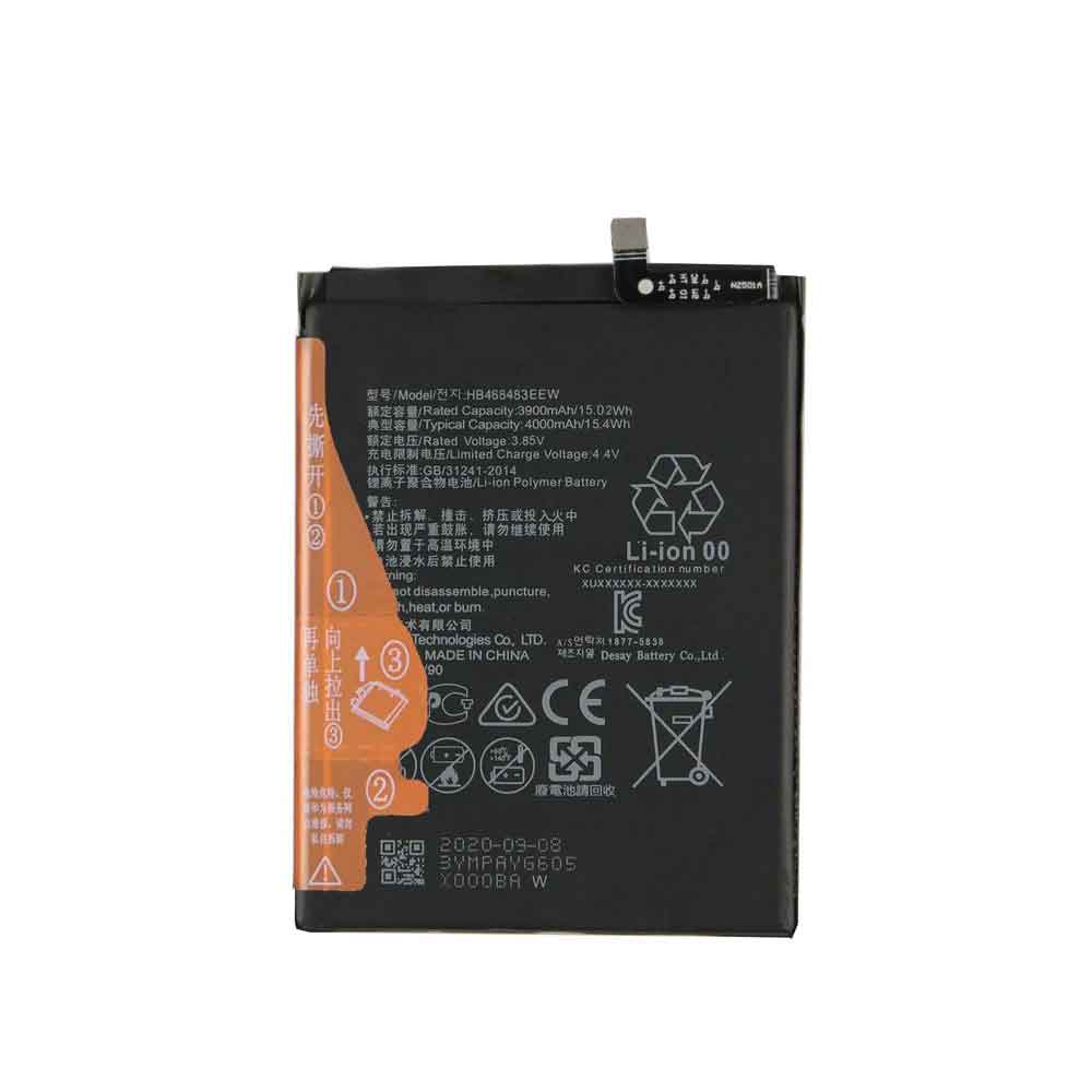 3.85V 4.4V 3900mAh 15.02WH HB466483EEW Smartphone Battery for Huawei Nova 7