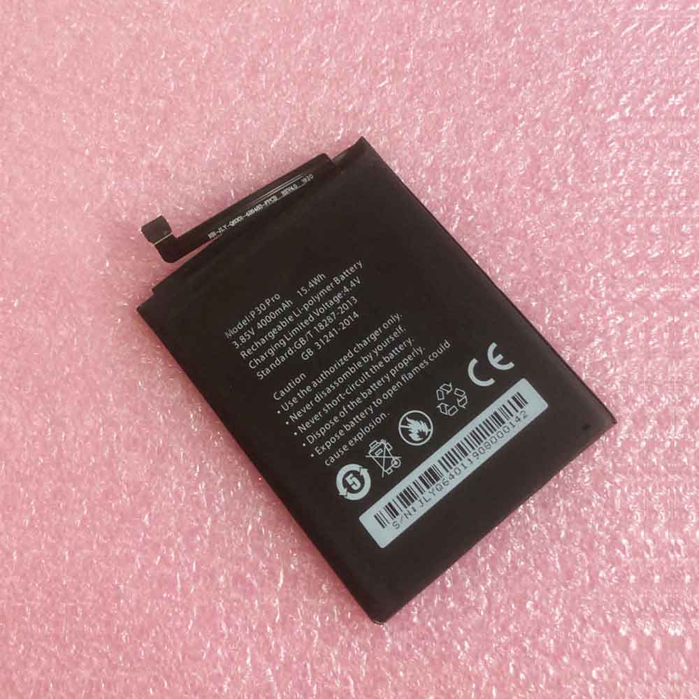 3.85V 4.4V 4000mAh 15.4WH P30Pro Smartphone Battery for Homtom P30 Pro