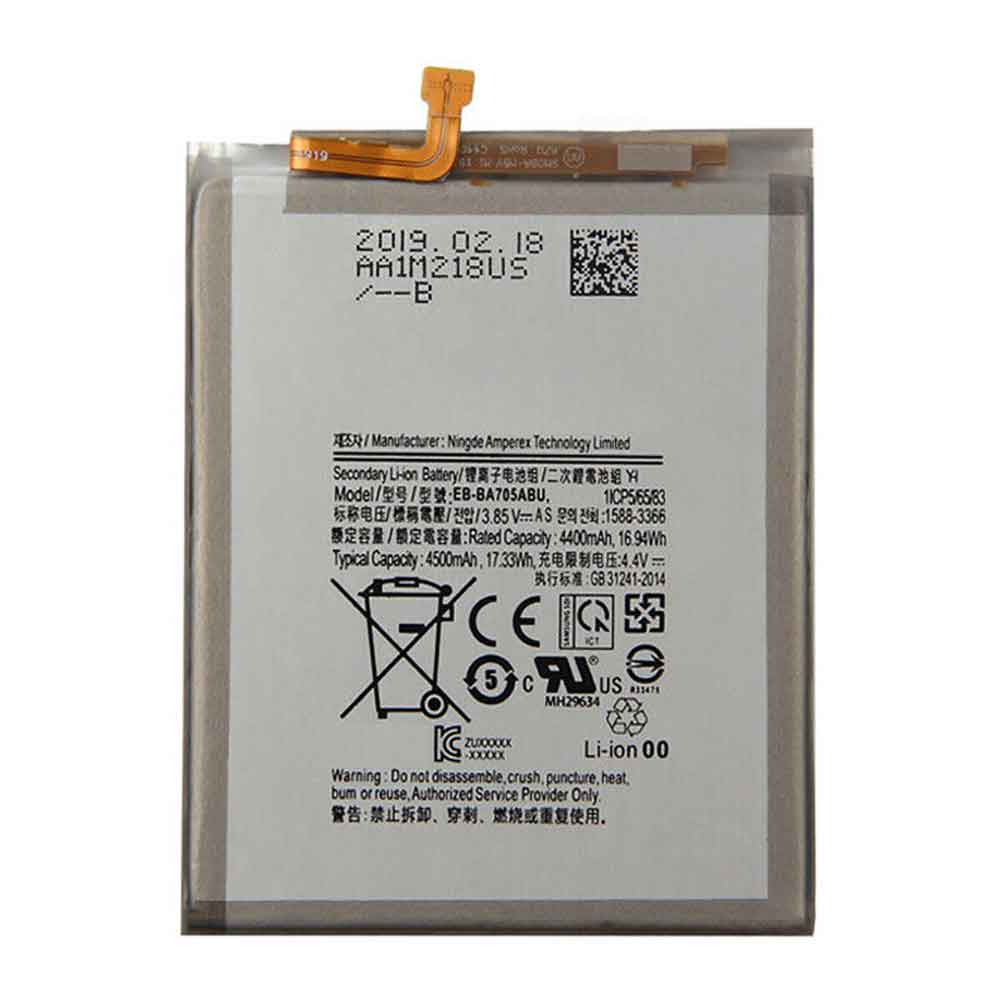 3.85V 4.4V 4400mAh 16.94WH EB-BA705ABU Smartphone Battery for Samsung Galaxy A70 A705 SM-A705