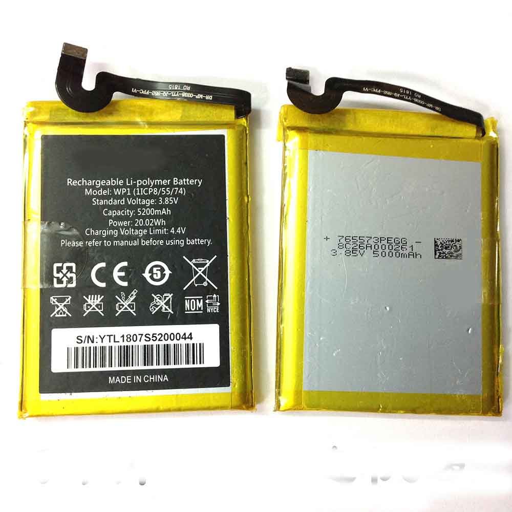 3.85V 4.4V 5200mAh 20.02WH WP1 Smartphone Battery for Oukitel WP1