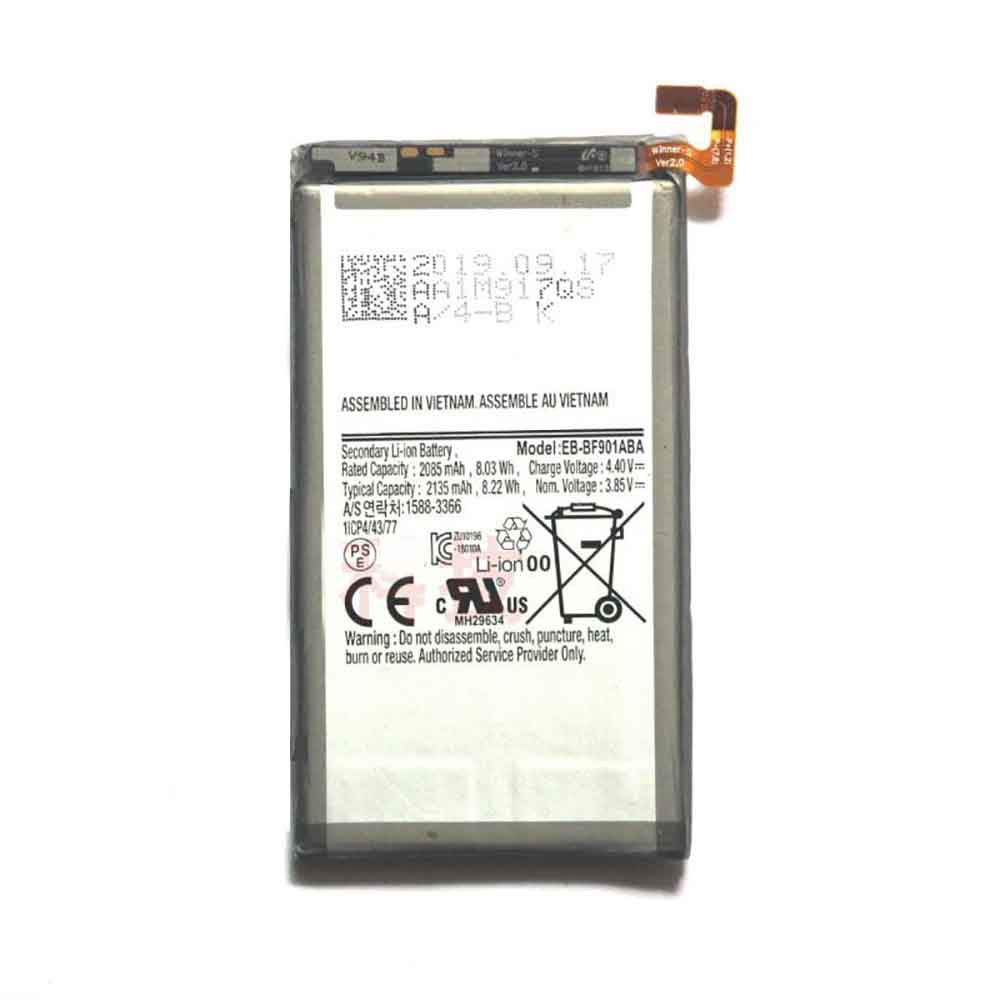 3.85V 4.40V 2085mAh 8.03WH EB-BF901ABA Smartphone Battery for Samsung Galaxy Fold SM-F900F