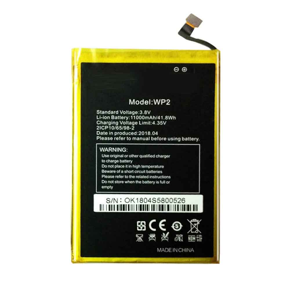 3.8V 4.35V 11000MAH 41.8WH WP2 Smartphone Battery for Oukitel WP2