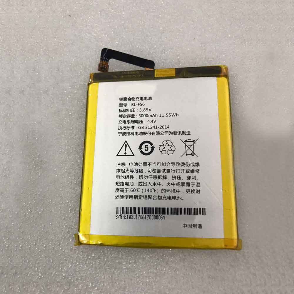 3.85V 4.40V 3000MAH 11.55WH BL-F56 Smartphone Battery for Phicomm BL-F56
