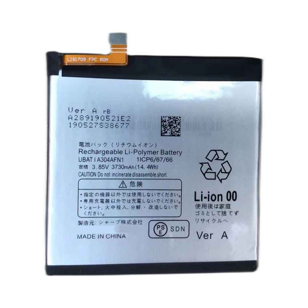 3.85V 3730mAh 14.4WH UBATIA304AFN1 Smartphone Battery for Sharp Aquos R5G SHG01/908SH