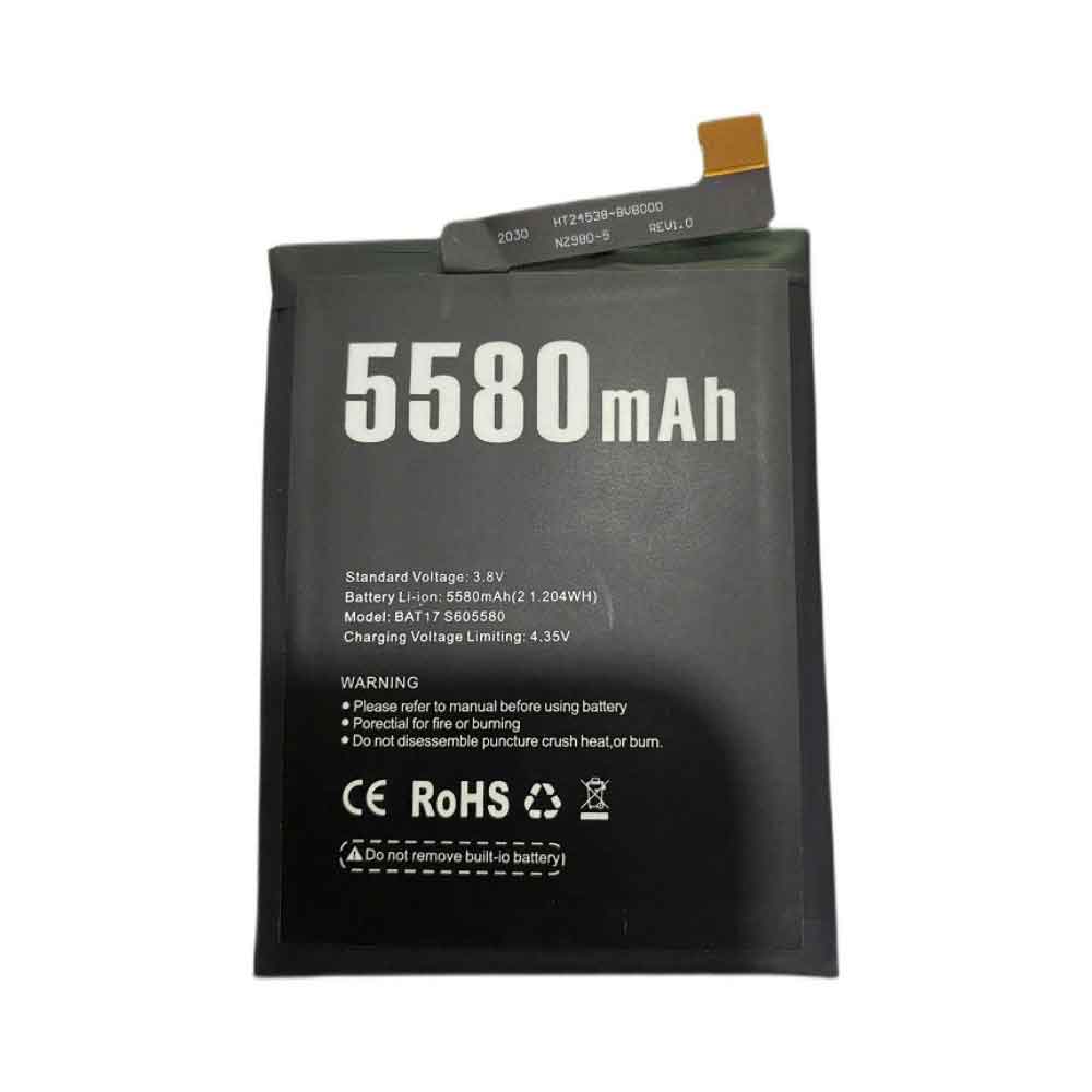3.8V 4.35V 5580mAh 21.204WH BAT173605580 Smartphone Battery for Doogee S60\S60 Lite S60