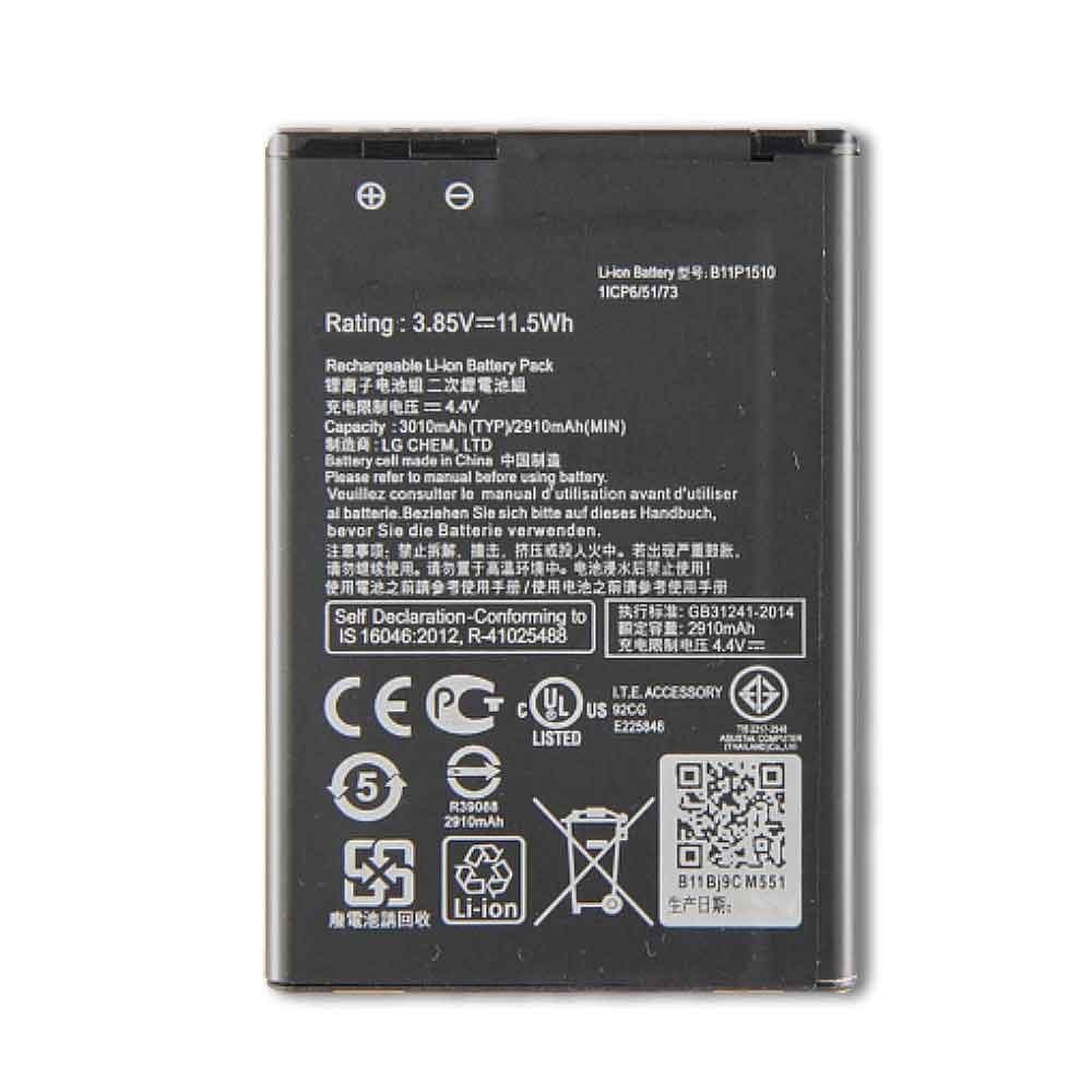 3.85V 4.4V 2910mAh/11.5WH B11P1510 Smartphone Battery for Asus Zenfone Go Tv ZB551KL