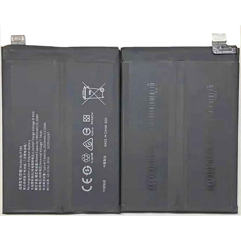 7.74V 8.9V 1965mAh/15.20WH BLP789 Smartphone Battery for OPPO Reno4