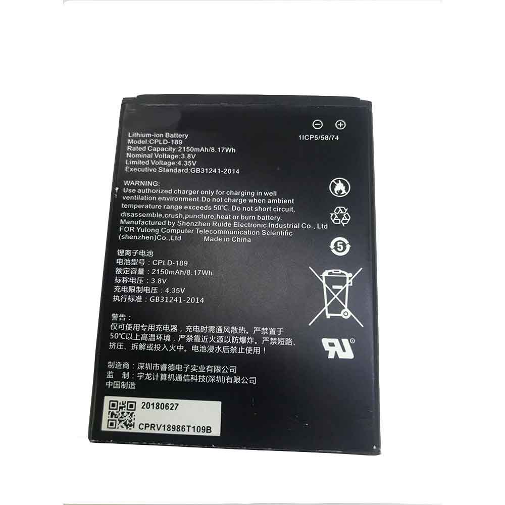 3.8V 4.35V 2150mAh/8.17WH CPLD-189 Smartphone Battery for Coolpad CPLD-189