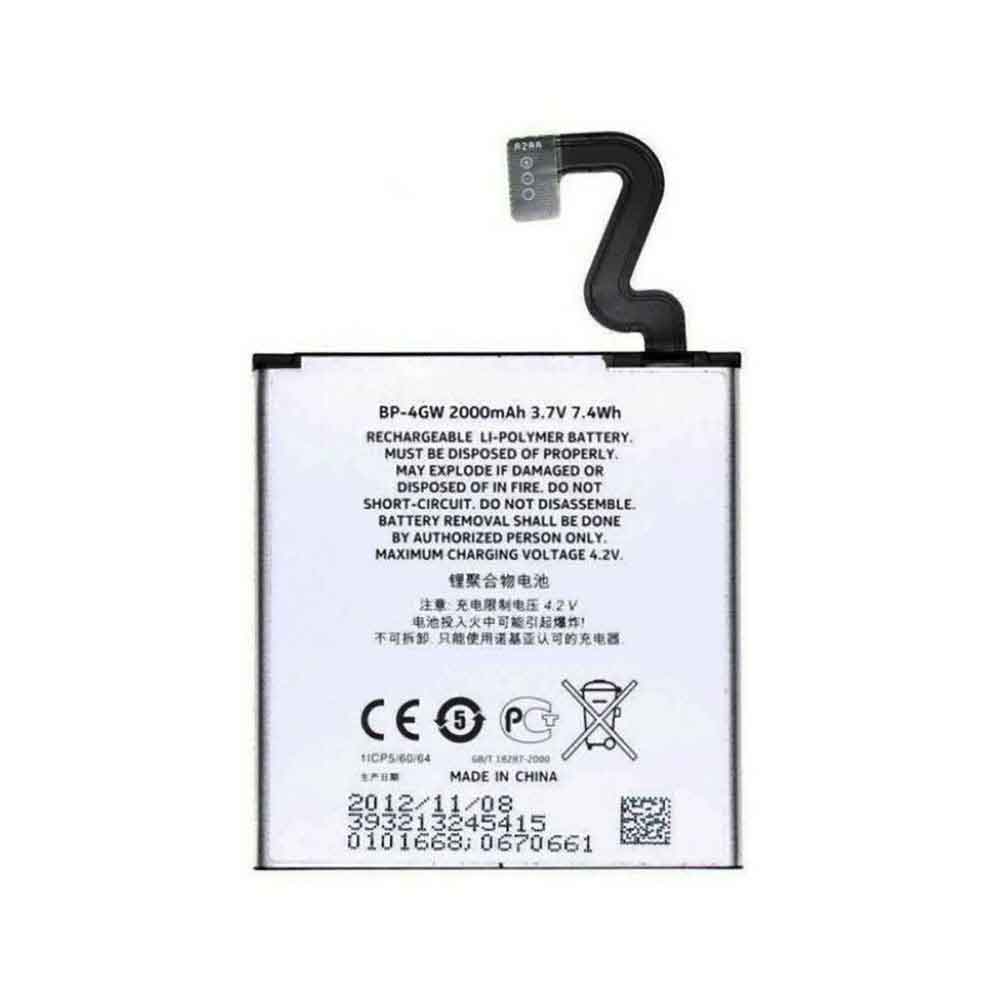 3.7V 4.2V 2000mAh/7.4WH BP-4GW Smartphone Battery for Nokia Lumia 920 920T