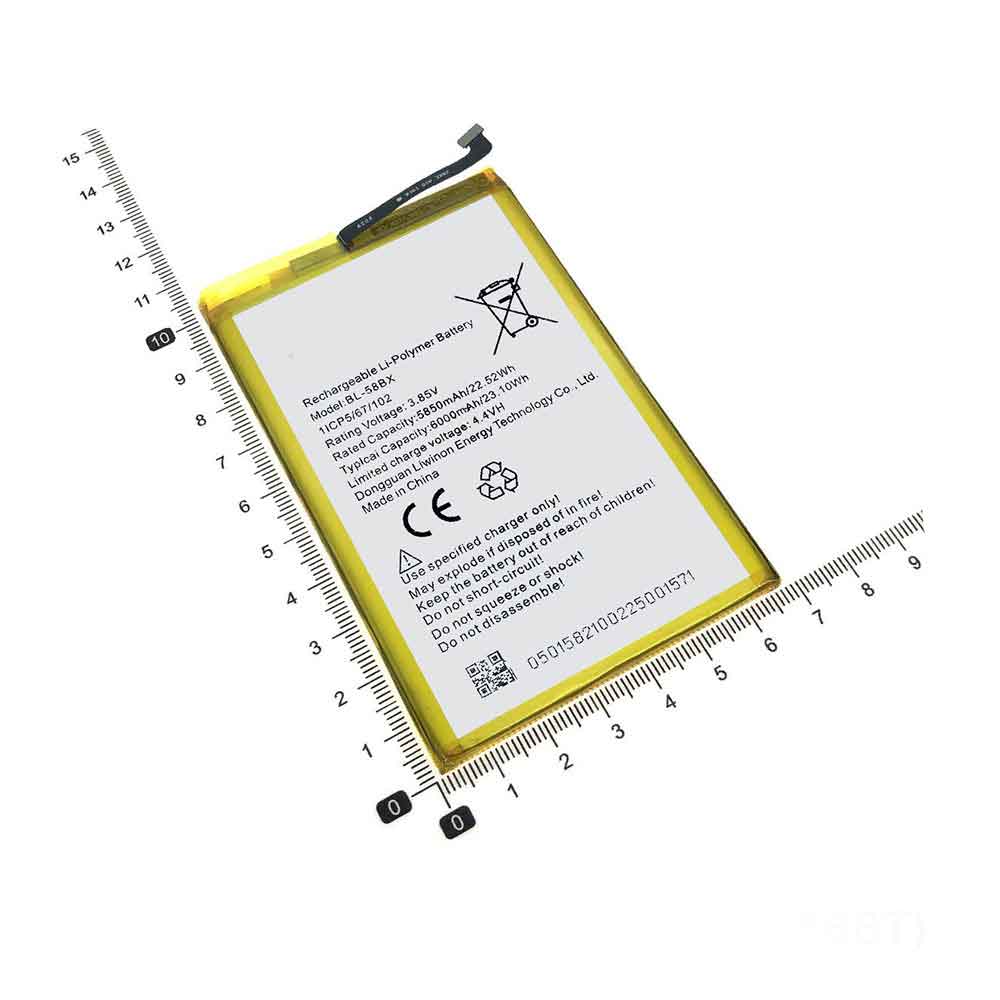 3.85V 4.4V 5850mAh/22.52WH BL-58BX Smartphone Battery for Infinix X680/Hot 9 Play
