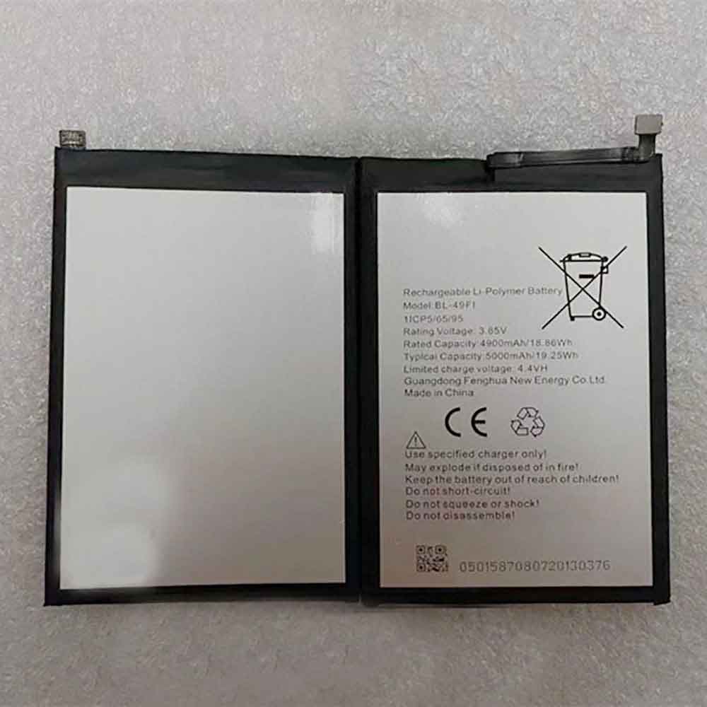 3.85V 4.4V 4900mAh/18.86WH BL-49FI Smartphone Battery for Tecno BL-49FI