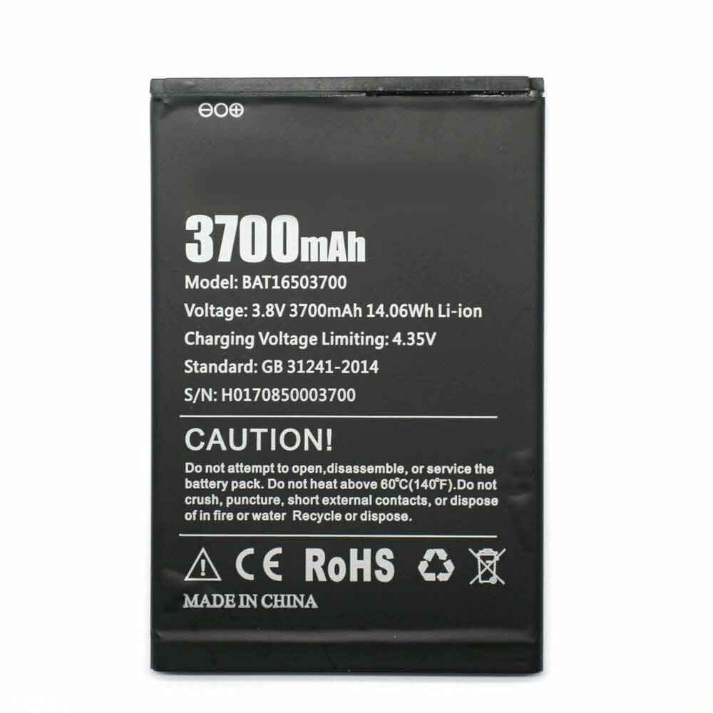 3.8V 4.35V 3700mAh/14.06WH BAT16503700 Smartphone Battery for Doogee X7 Pro