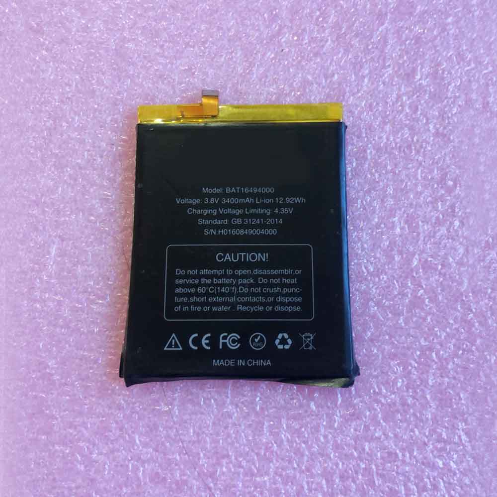 3.8V 4.35V 3400MAH/12.92WH BAT16494000 Smartphone Battery for Doogee F7