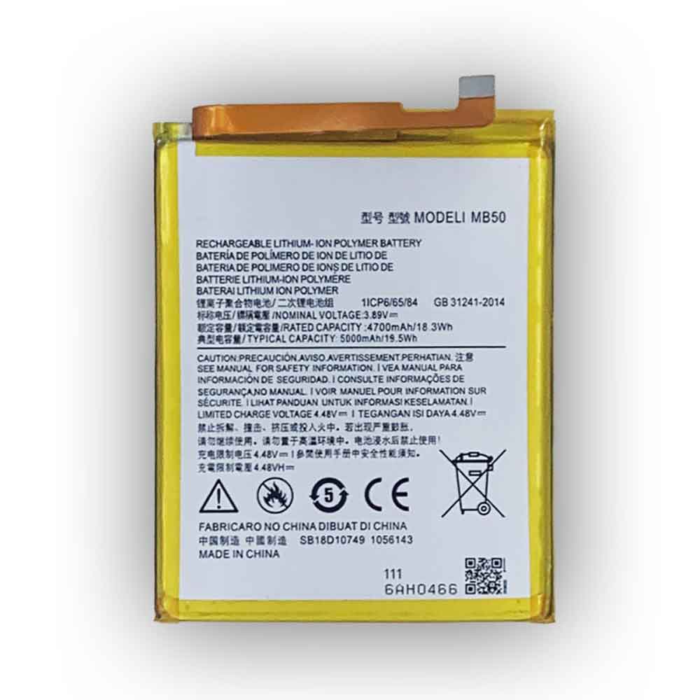 3.89V 4.48V 5000MAH/19.5WH MB50 Smartphone Battery for Motorola EDGE 2021