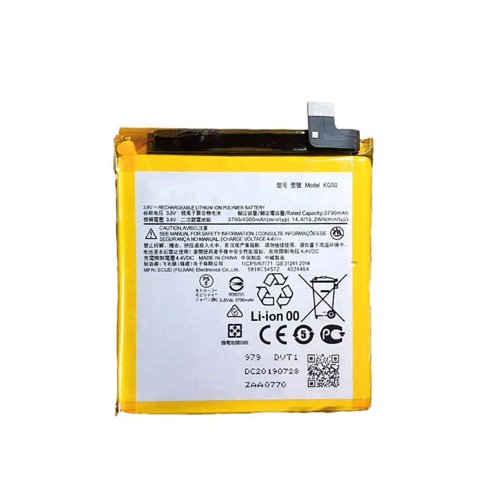 3.8V 4.4V 4000MAH/15.2WH KG50 Smartphone Battery for Motorola One Hyper