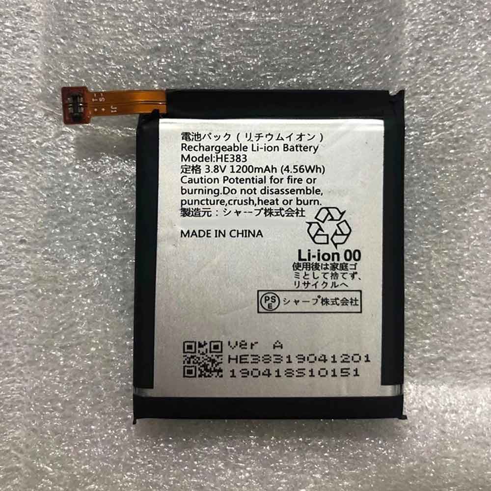 3.8V 1200MAH/4.56WH HE383 Smartphone Battery for Sharp HE383