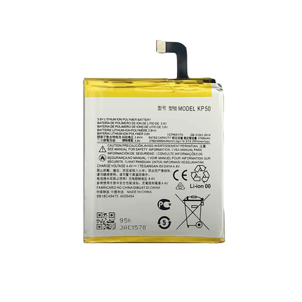 3.8V 4.4V 4000mAh/15.2WH KP50 Smartphone Battery for Motorola One Zoom & One Pro