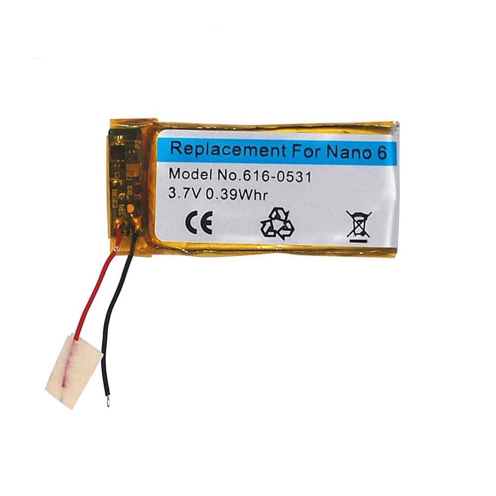 3.7V 330MAH/0.39Wh Apple iPod Nano6 6G Replacement Battery