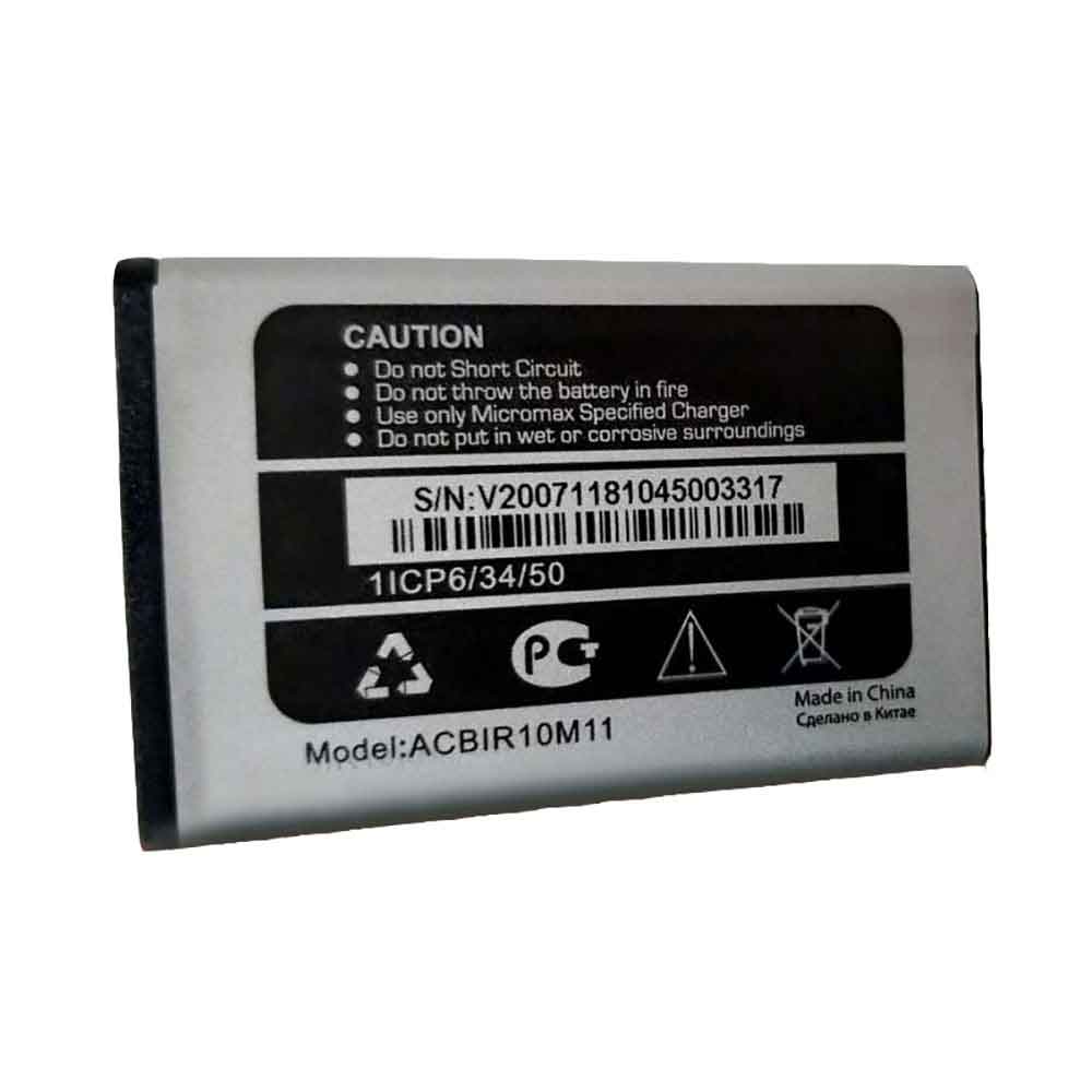 3.7V 4.2V 1000mAh/3.7WH Micromax ACBIR10M11 Replacement Battery