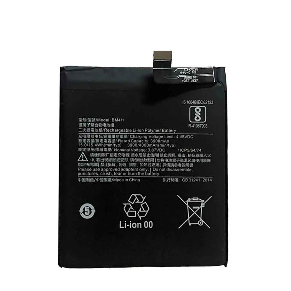 3.87V 4.45V 4000mAh/15.4WH BM4H Smartphone Battery for Xiaomi Mi 9 Pro