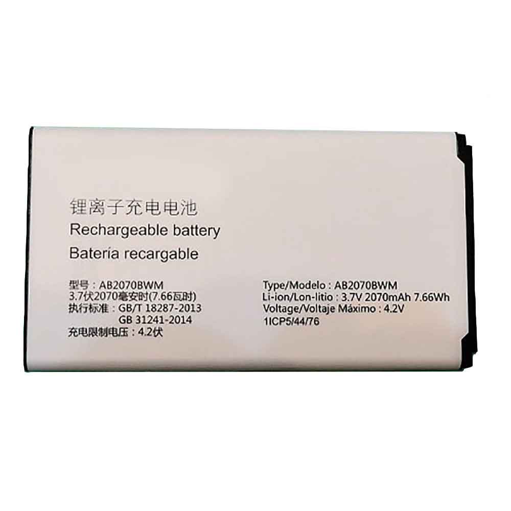 3.7V 4.2V 2070mAh/7.66WH AB2070BWM Smartphone Battery for Philips E518 CTE518