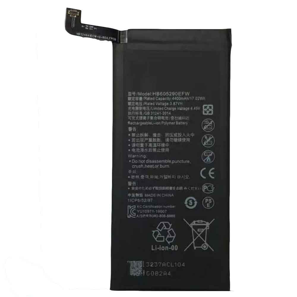 3.87V 4.45V 4400mAh/17.02WH HB605290EFW Smartphone Battery for Huawei Mate X2