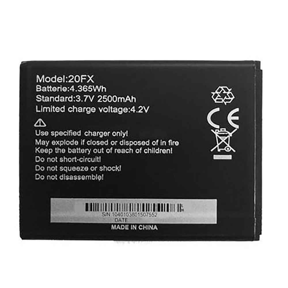 3.7V 4.2V 2500mAh 4.365WH BL-20FX Smartphone Battery for Infinix Hot X507