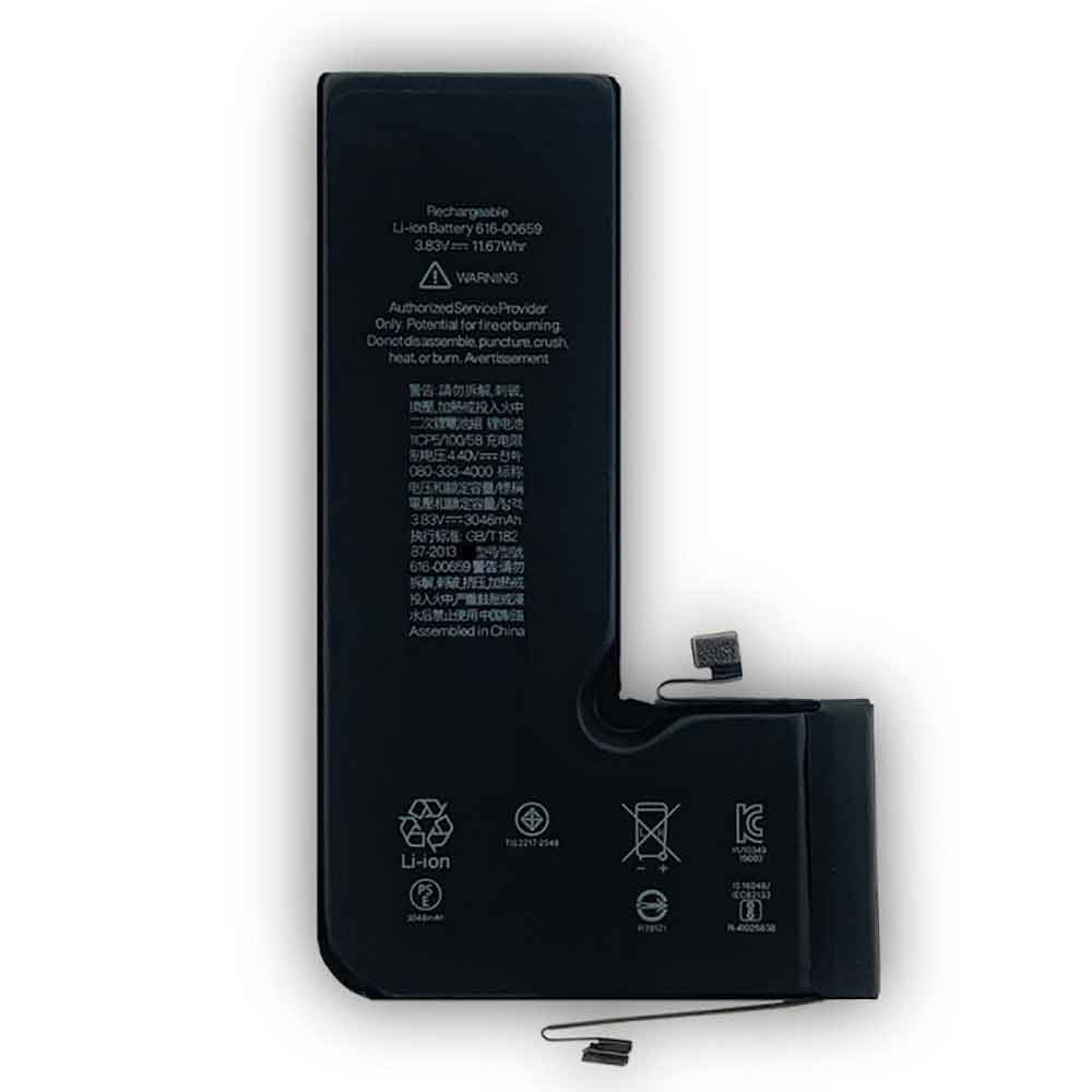 3.83V 4.4V 3046mAh 11.67WH 616-00659 Smartphone Battery for Apple iPhone 11 Pro