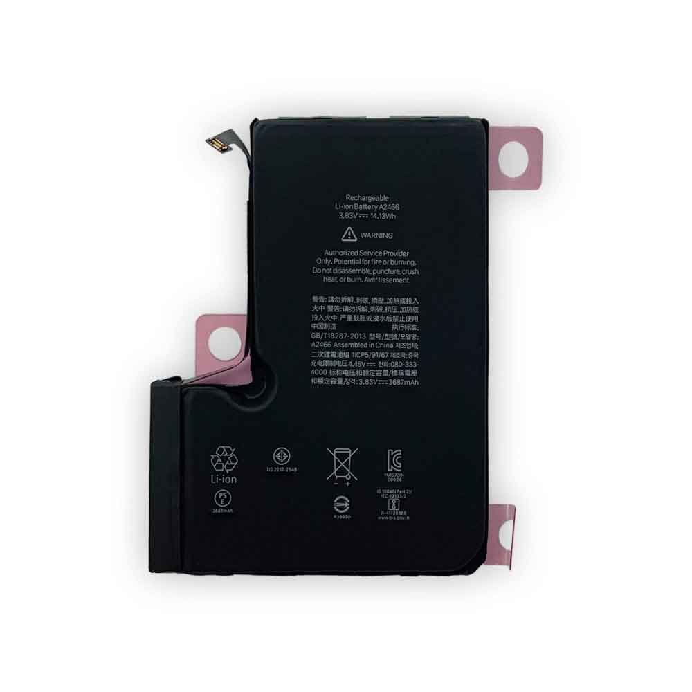 3.83V 4.45V 3687mAh 14.13WH A2466 Smartphone Battery for Apple iPhone 12 Pro Max