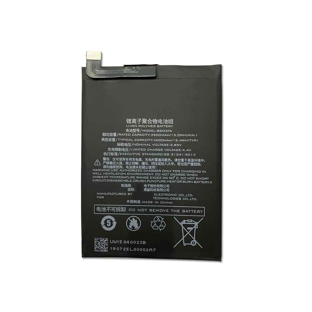 3.85V 4.4V 3900mAh 15.0WH BS03FA Smartphone Battery for Xiaomi Black Shark 2