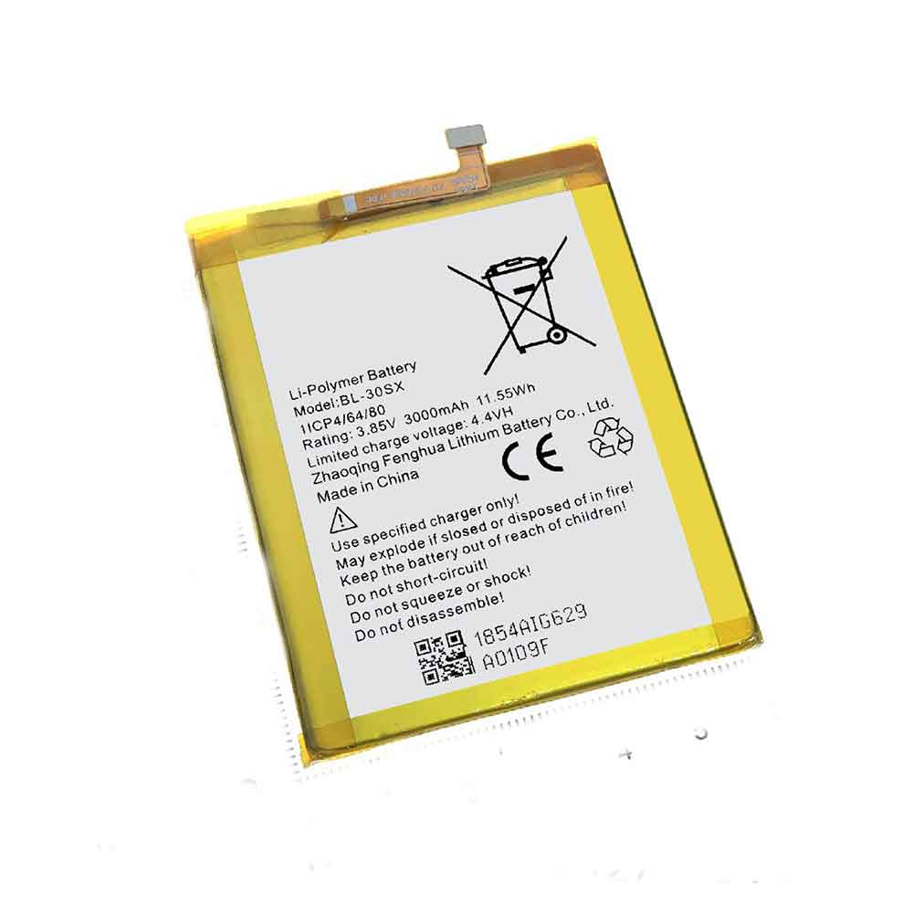 3.85V 4.4V 3000mAh/11.55WH BL-30SX Smartphone Battery for Infinix X522/S2/S2 Pro