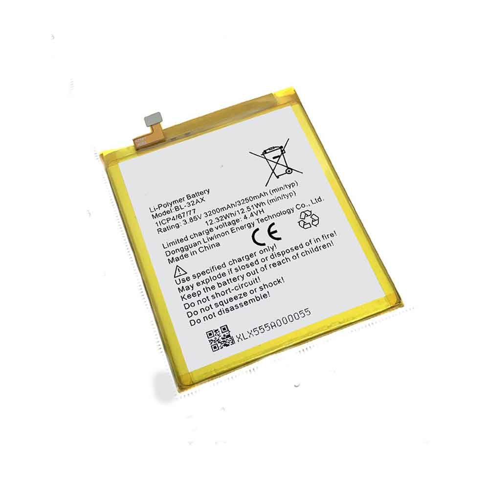 3.85V 4.4V 3200mAh/12.32WH BL-32AX Smartphone Battery for Infinix Zero 4 X555